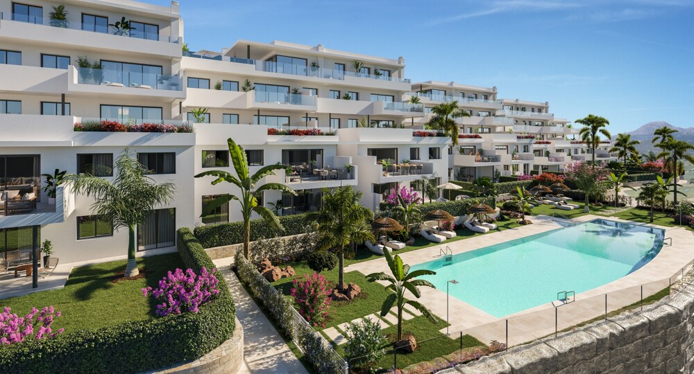 2-3-Bed Golf Apartments and Penthouses near Estepona with Sea-view
